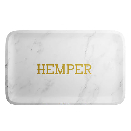 HEMPER Luxe Marble White Rolling Tray