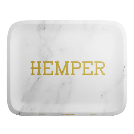 HEMPER Luxe Marble White Rolling Tray