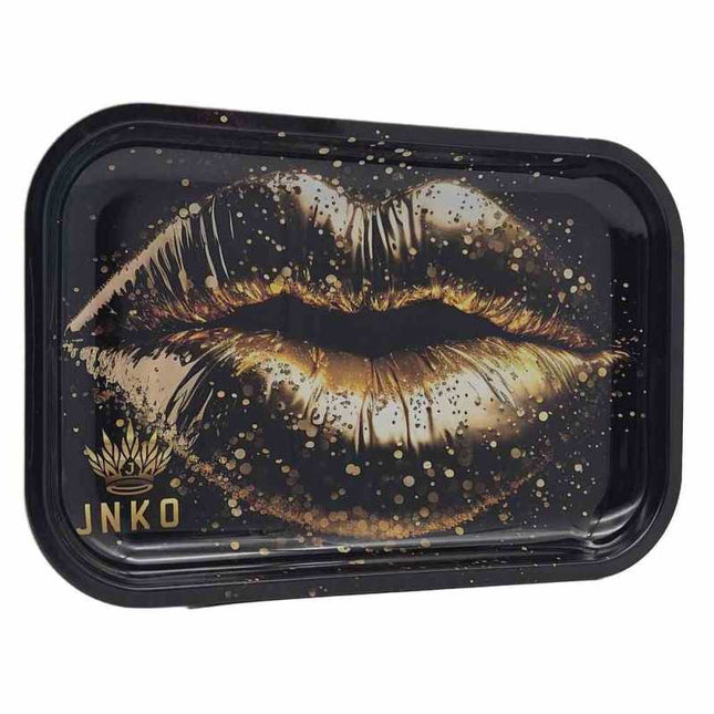 JNKO Golden Lips - XXL Rolling Tray (Luxury Art)