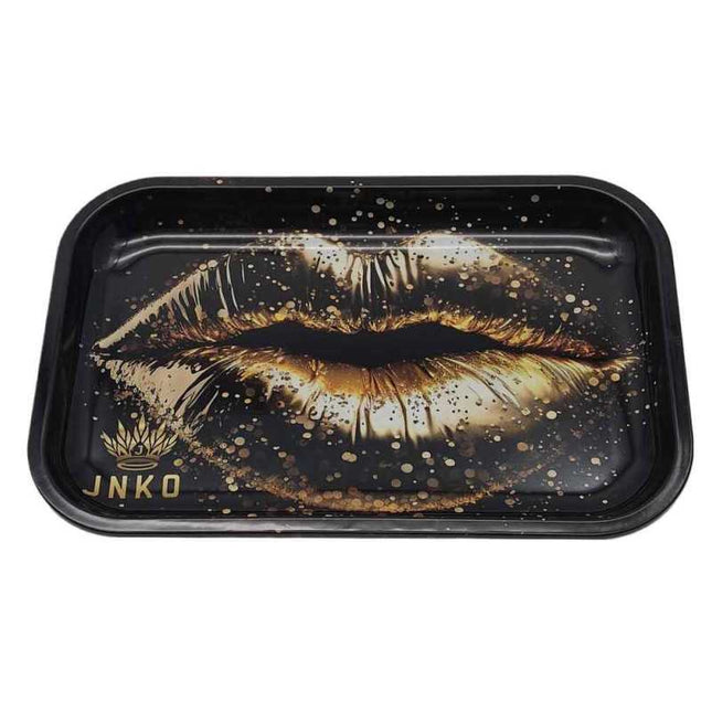 JNKO Golden Lips - XXL Rolling Tray (Luxury Art)