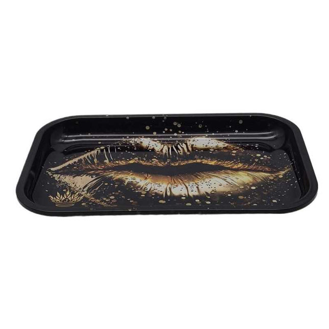 JNKO Golden Lips - XXL Rolling Tray (Luxury Art)