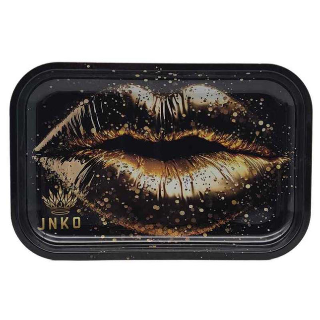 JNKO Golden Lips - XXL Rolling Tray (Luxury Art)