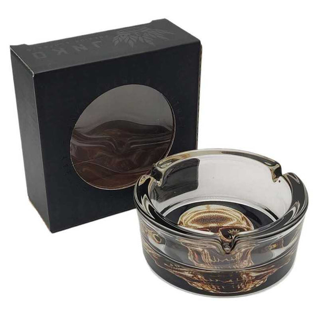 JNKO Golden Skull 1 - Glazen Asbak - 10cm (Luxury Art)