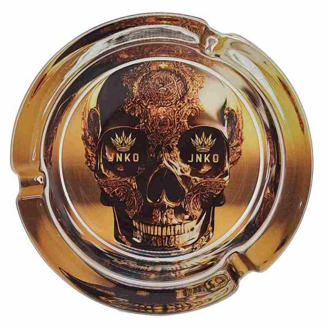 JNKO Golden Skull 2 - Glazen Asbak - 10cm (Luxury Art)