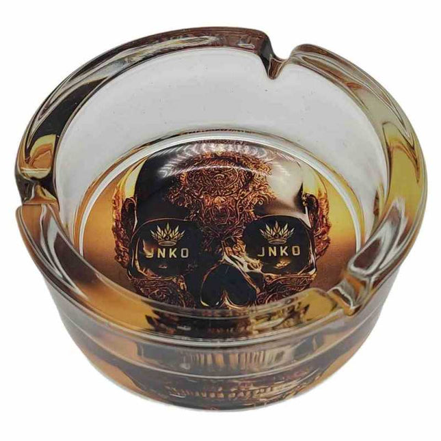 JNKO Golden Skull 2 - Glazen Asbak - 10cm (Luxury Art)