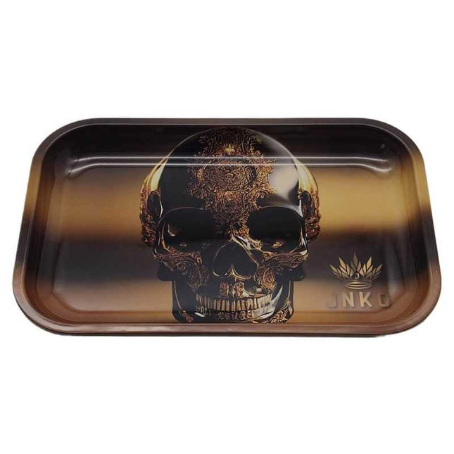 JNKO Golden Skull 2 - XXL Rolling Tray (Luxury Art)