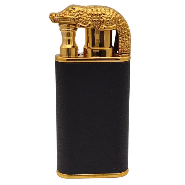 JNKO Gouden Krokodil Jetflame aansteker - Zwart & Goud