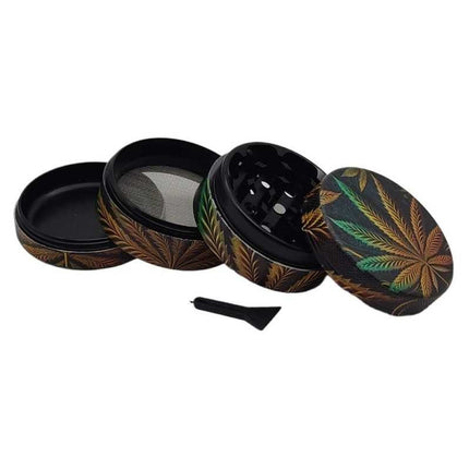 JNKO Grinder Psychedelic Wietblad - Brons