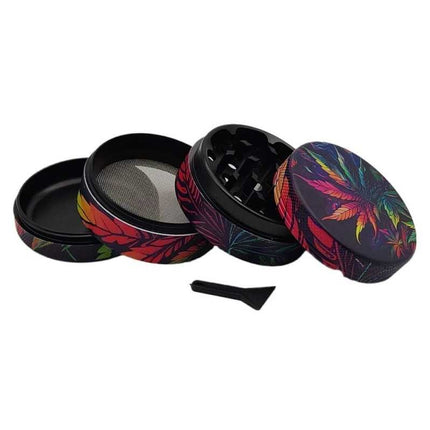 JNKO Grinder Psychedelic Wietblad - Rood