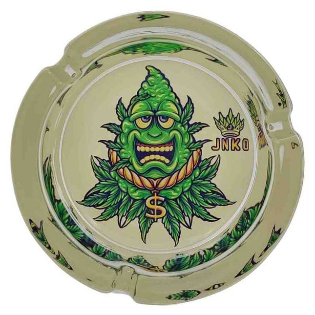 JNKO Happy Budz  - Glazen Asbak - 10cm (Stay 420)