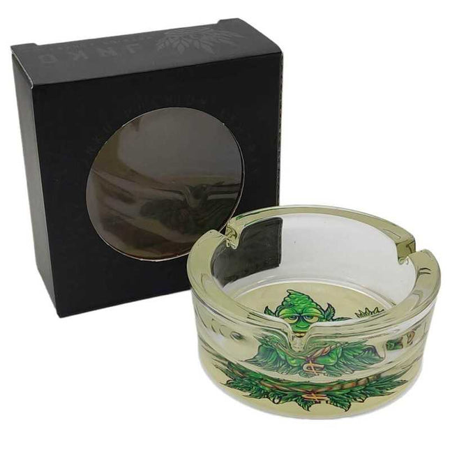 JNKO Happy Budz  - Glazen Asbak - 10cm (Stay 420)