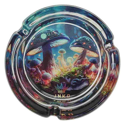 JNKO Magic Mushrooms 2 - Glazen Asbak - 10cm (Psychedelic Serie)
