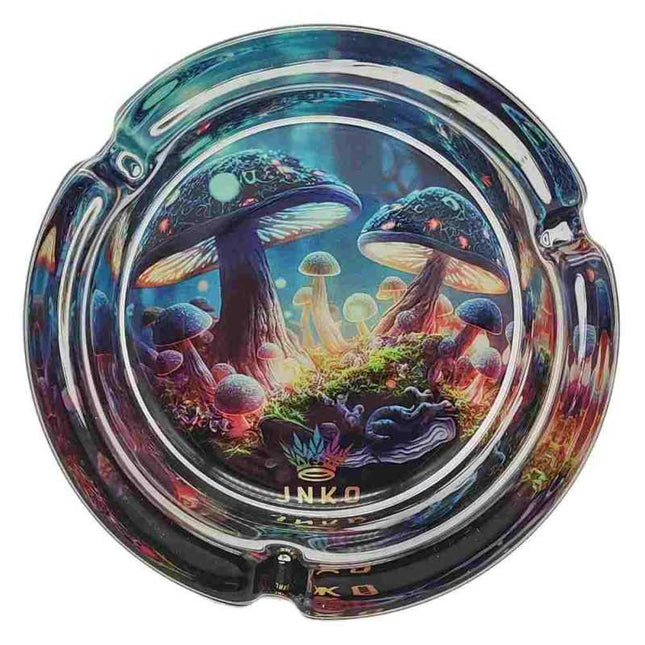 JNKO Magic Mushrooms 2 - Glazen Asbak - 10cm (Psychedelic Serie)