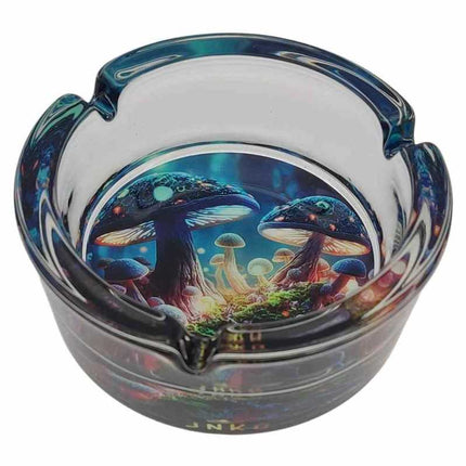JNKO Magic Mushrooms 2 - Glazen Asbak - 10cm (Psychedelic Serie)