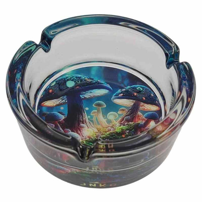JNKO Magic Mushrooms 2 - Glazen Asbak - 10cm (Psychedelic Serie)