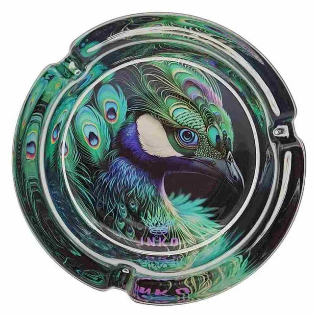 JNKO Pauw - Glazen Asbak - 10cm (Savage Animals)