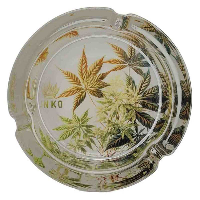 JNKO Wietplant 2 - Glazen Asbak - 10cm (Cannabis Art)