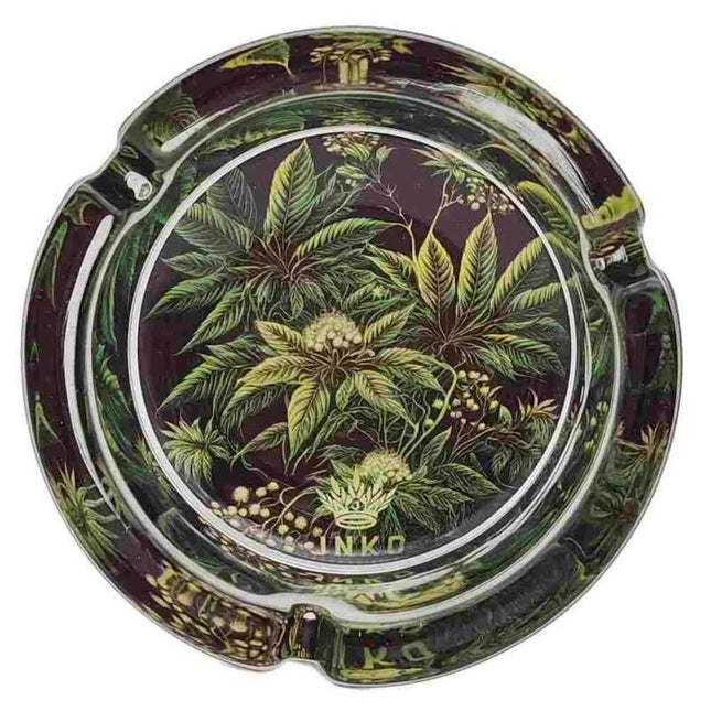 JNKO Wietplant 5 - Glazen Asbak - 10cm (Cannabis Art)