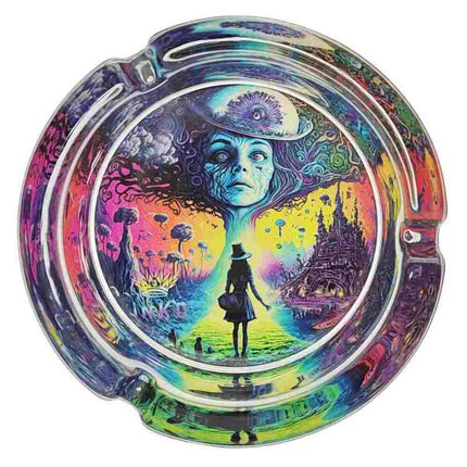 JNKO Wonderland 2 - Glazen Asbak - 10cm (Psychedelic Serie)