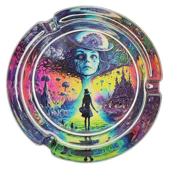 JNKO Wonderland 2 - Glazen Asbak - 10cm (Psychedelic Serie)