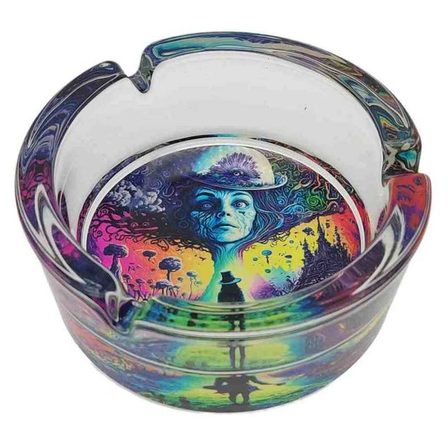 JNKO Wonderland 2 - Glazen Asbak - 10cm (Psychedelic Serie)