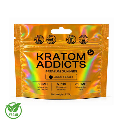 Kratom Addicts Kratom Addicts Gummies Juicy Peach - 50mg (per gummy)
