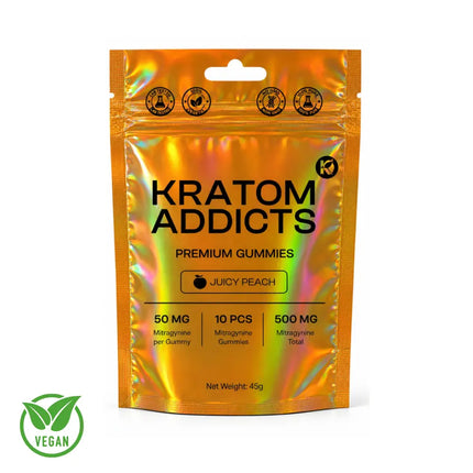 Kratom Addicts Kratom Addicts Gummies Juicy Peach - 50mg (per gummy)