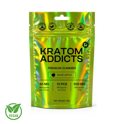 Kratom Addicts Kratom Addicts Gummies Sour Apple - 50mg (per gummy)