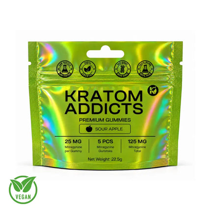 Kratom Addicts Kratom Addicts Sour Apple Gummies - 25mg (per gummy)