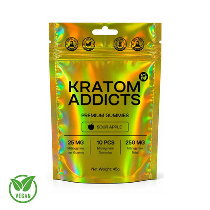 Kratom Addicts Kratom Addicts Sour Apple Gummies - 25mg (per gummy)