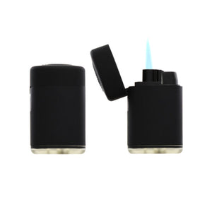 Novus Fumus Atomic Blue Jetflame Aansteker - Black Rubber