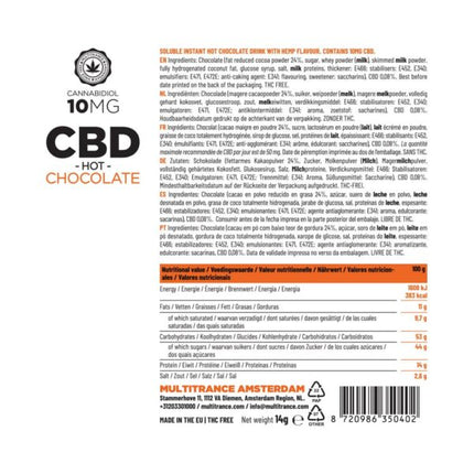 Novus Fumus CBD Hot Chocolate - 10mg CBD per zakje