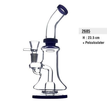Novus Fumus Glas Bong Transparant - 23,5cm