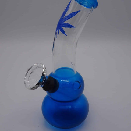 Novus Fumus Glazen Bong Blue Leaf 18 cm