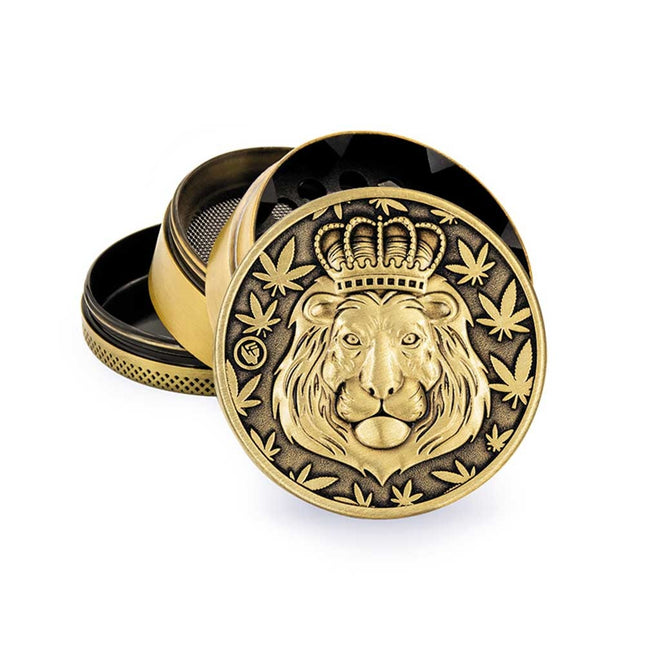 Novus Fumus Metal Grinder - Gold Lion