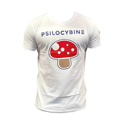 Novus Fumus T-shirt bedrukt psilocybine - Wit