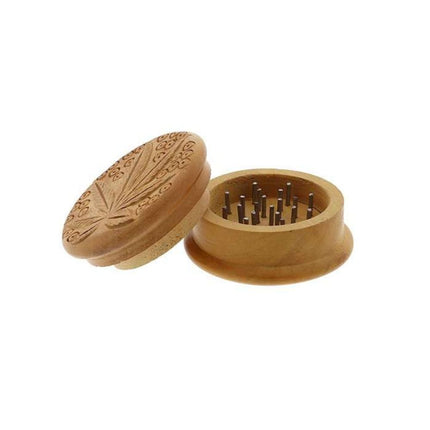Novus Fumus Wietblad Houten Grinder - 2-Delig
