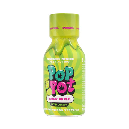 Pop a Pot Pop a Pot Strong+ Sour Apple Hennepshot – Durban Poison Profiel (100 ml)