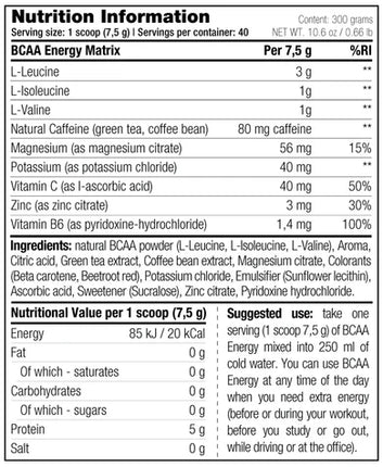 Stacker2 Europe BCAA Energy - 300g