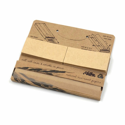 Woodzl 32 Ongebleekte Lange Vloeitjes -  Bruin Rijst Papier