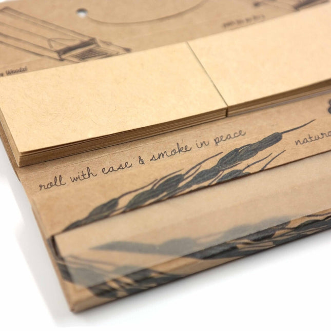 Woodzl 32 Ongebleekte Lange Vloeitjes -  Bruin Rijst Papier