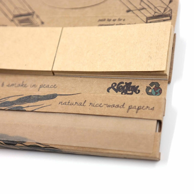 Woodzl 32 Ongebleekte Lange Vloeitjes -  Bruin Rijst Papier