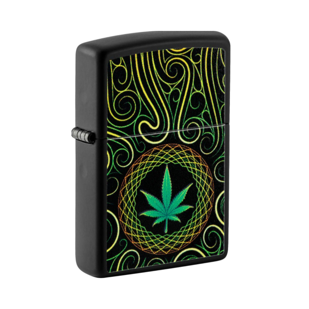 Zippo Accendino antivento con linee geoetriche, croato lucido Zippo Accendino antivento con linee geoetriche, croato lucido