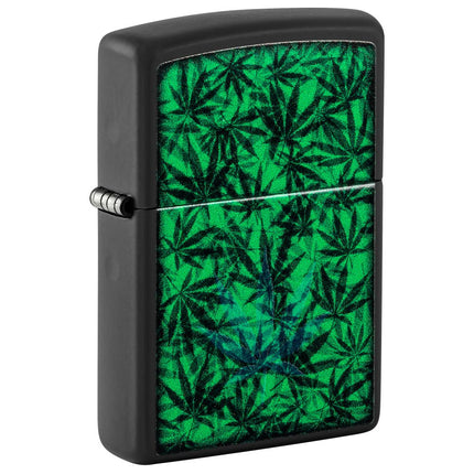 Zippo Zippo - Green Cannabis Design (Glow in the Dark)