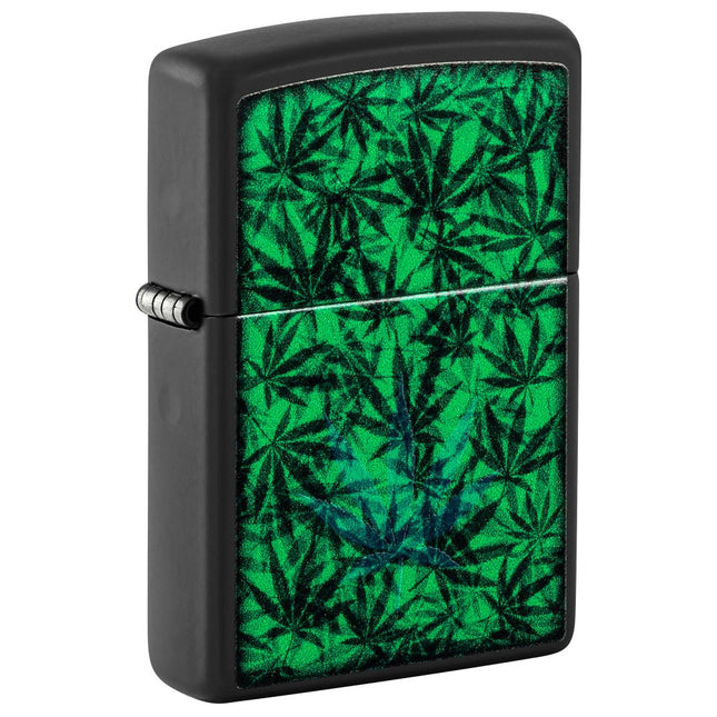 Zippo Zippo - Green Cannabis Design (Glow in the Dark)