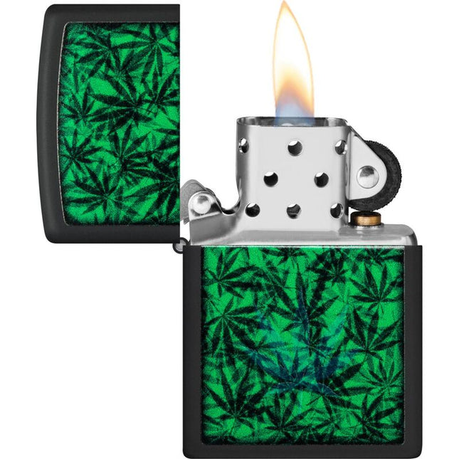 Zippo Zippo - Green Cannabis Design (Glow in the Dark)